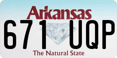 AR license plate 671UQP