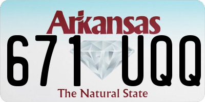 AR license plate 671UQQ