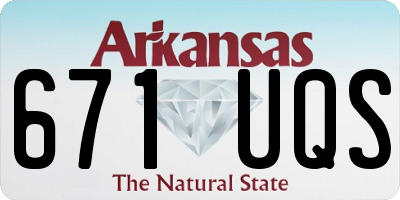 AR license plate 671UQS