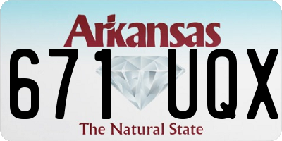 AR license plate 671UQX