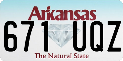 AR license plate 671UQZ