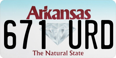 AR license plate 671URD