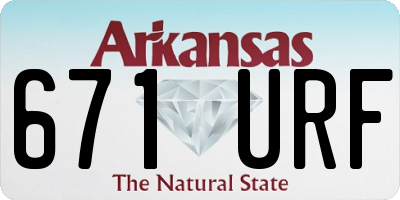 AR license plate 671URF