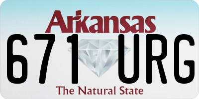 AR license plate 671URG