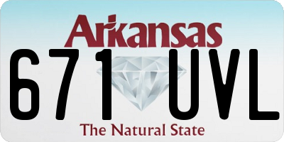 AR license plate 671UVL