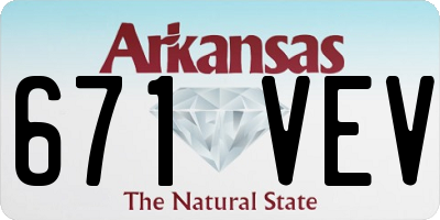 AR license plate 671VEV