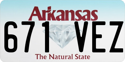 AR license plate 671VEZ