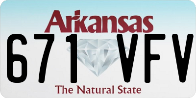 AR license plate 671VFV