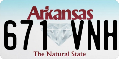 AR license plate 671VNH