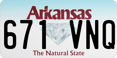 AR license plate 671VNQ