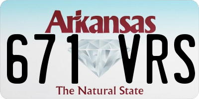 AR license plate 671VRS