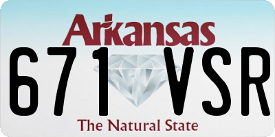 AR license plate 671VSR