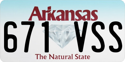 AR license plate 671VSS