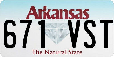 AR license plate 671VST
