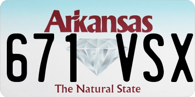 AR license plate 671VSX