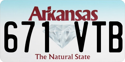 AR license plate 671VTB