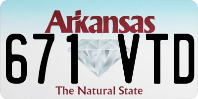 AR license plate 671VTD