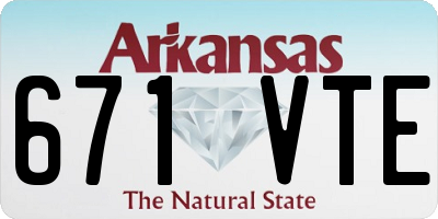 AR license plate 671VTE