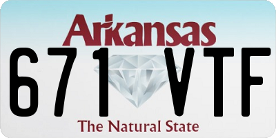 AR license plate 671VTF