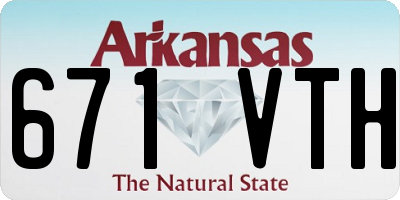 AR license plate 671VTH