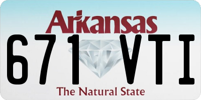 AR license plate 671VTI