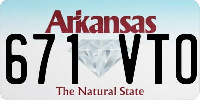 AR license plate 671VTO
