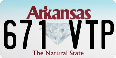 AR license plate 671VTP
