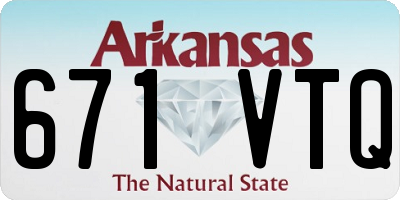 AR license plate 671VTQ