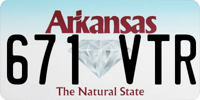 AR license plate 671VTR