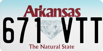 AR license plate 671VTT