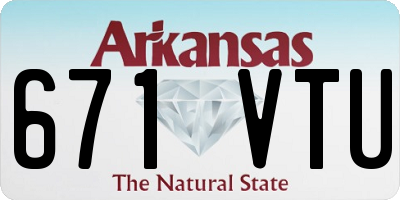 AR license plate 671VTU