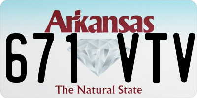 AR license plate 671VTV