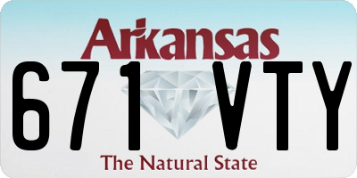 AR license plate 671VTY