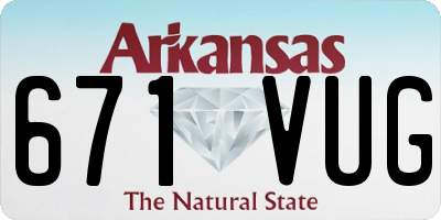 AR license plate 671VUG