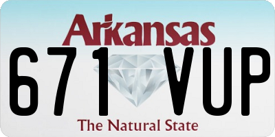 AR license plate 671VUP