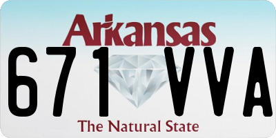 AR license plate 671VVA