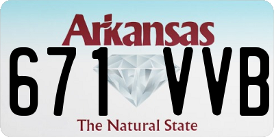AR license plate 671VVB