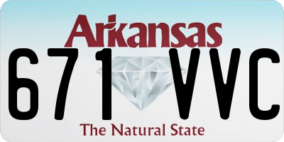AR license plate 671VVC