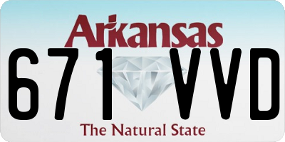 AR license plate 671VVD