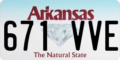 AR license plate 671VVE
