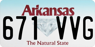 AR license plate 671VVG