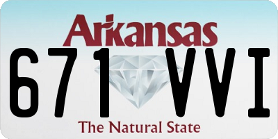 AR license plate 671VVI