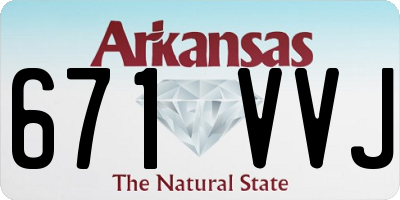 AR license plate 671VVJ