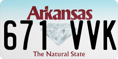 AR license plate 671VVK