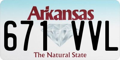 AR license plate 671VVL