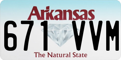 AR license plate 671VVM