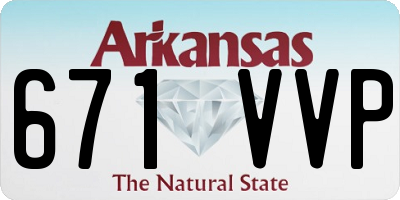 AR license plate 671VVP