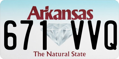 AR license plate 671VVQ