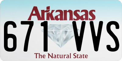 AR license plate 671VVS