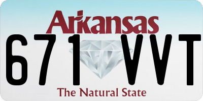 AR license plate 671VVT